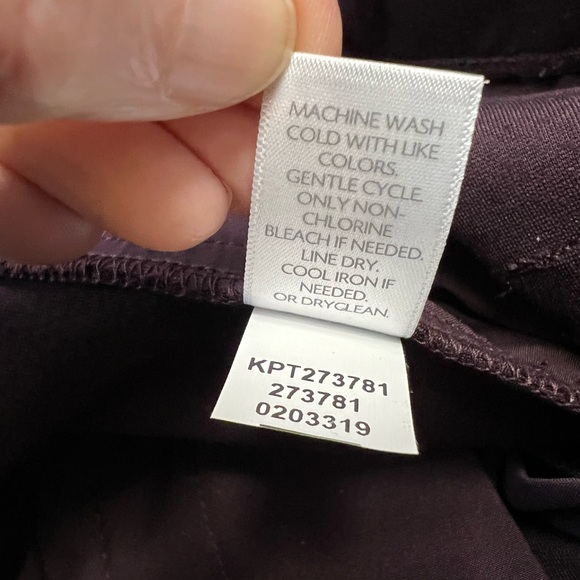 JJill DARK FIG PONTE SLIM LEG pants, misses S, NWT - Picture 8 of 9